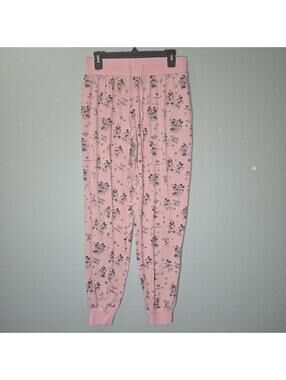 Disney Parks Girls Pink AOP Leggings Pants Mickey Minnie Mouse Size M